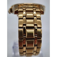 Seiko V157-0BF0 Date Display Gold Tone Stainless Steel 10Bar Solar Mens Watch