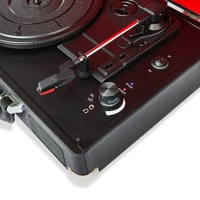 Anko JLR-78990 3 Speed Turntable with Bluetooth Black and Red