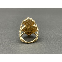Ladies 18ct Yellow Gold 4 Clover Ring