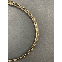 Mens 10ct Yellow Gold Curb Link Bracelet