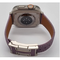 Apple Watch Ultra 2 49mm Cellular Smartwatch Titanium Case Premium Leather Band