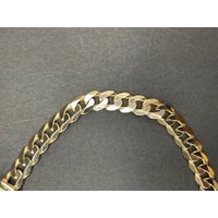 Mens 9ct Yellow Gold Curb Link Bracelet