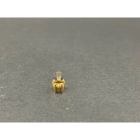 Ladies 9ct Yellow Gold Orange Gemstone Pendant