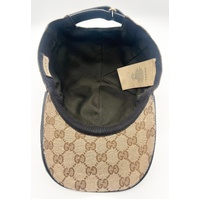Gucci 200035 Original GG Canvas Baseball Hat with Web Size Large 59cm with COA