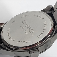 Chisel Mens Black Stainless Steel Analogue Watch 5829145 100m WR with Links