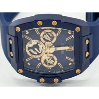 Guess GW0203G7 Mens Blue Multi Function Analog Display Silicone Watch