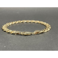 Unisex 9ct Yellow Gold Double Link Bracelet