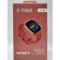 Fitbit Versa 4 Smart Fitness Watch Pink Sand Copper Rose Aluminium