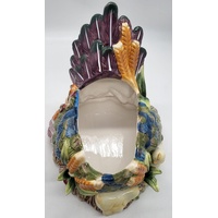 St. Andrews Handmade and Hand Decorated Ceramic Rooster Jar and Lid