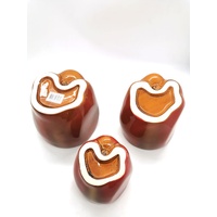 Apple Décor Collection S/3 Canister Set 3 Piece Ceramic Storage Jars