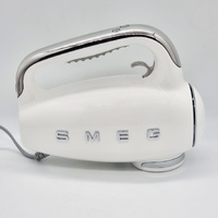 SMEG Electric Hand Mixer White with 6 Attachments Retro 50s Style