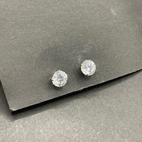 Unisex 9ct Yellow Gold Cubic Zirconia Stud Earrings