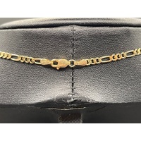 Unisex 9ct Yellow Gold Figaro Link Necklace