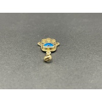 Ladies 9ct Yellow Gold Hindi Hand Pendant