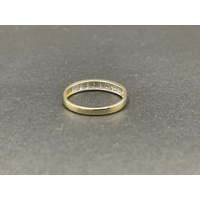 Ladies 9ct Yellow Gold Diamond Band Ring