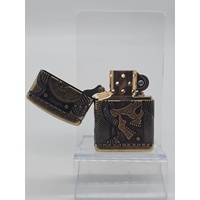 Zippo Armor Steampunk Skull Lighter 29268 360° MultiCut Antique Brass