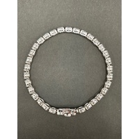 Ladies 925 Sterling Silver Tennis Bracelet
