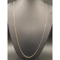 Unisex 9ct Yellow Gold Oval Link Necklace