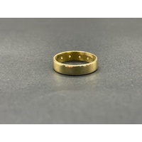 Unisex 18ct Yellow Gold Diamond Band Ring