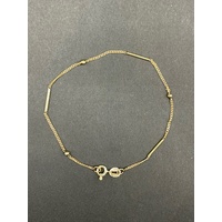 Ladies 9ct Yellow Gold Double Link Bracelet