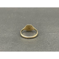 Unisex 9ct Yellow Gold Red Gemstone Ring