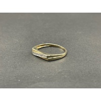 Mens 9ct Yellow Gold Diamond Signet Ring