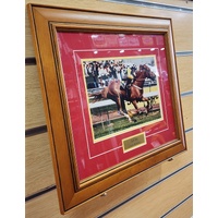 1996 Melbourne Cup Framed Photo Saintly and Darren Beadman Signed