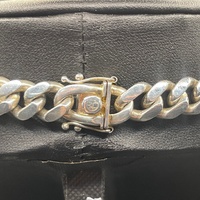 Mens 925 Sterling Silver Curb Link Necklace