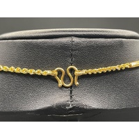 Unisex 21ct Yellow Gold Double Link Necklace