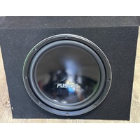 Fusion Encounter EN-41400 1400W Amp with 12 Inch Subwoofer in Enclosure Box