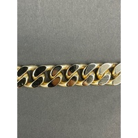Mens 9ct Yellow Gold Chunky Curb Link Bracelet