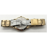 Seiko Sapphire Glass 100M Water Resistant Mens Watch 7N42-0GE0 Gold Tone