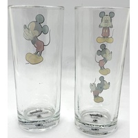 Disney Mickey Mouse Set of 2 Drinking Glasses 325ml Classic Cartoon Glassware