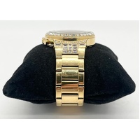 GUESS Ladies Gold Tone Crystal Set Multifunction Watch GW0320L2 36mm