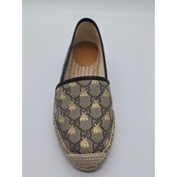 Gucci GG Supreme Bee Espadrilles Size 7 US Women's Canvas Shoes