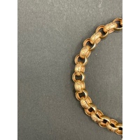 Ladies 9ct Rose Gold Belcher Link Bracelet