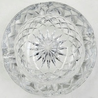 Unbranded Clear Cut Glass Ashtray Round Decorative Smoking