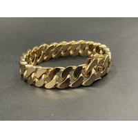 Mens 15ct Yellow Gold Curb Link Bracelet