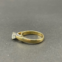 Ladies 18ct Yellow Gold Solitaire Diamond Ring