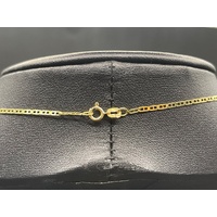 Ladies 14ct Yellow Gold Anchor Link Chain & Heart Pendant