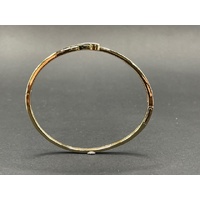 Ladies 14ct Yellow Gold Pandora Infinite Diamond Bangle
