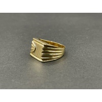 Mens 18ct Yellow Gold Signet Ring