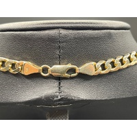 Mens 9ct Yellow Gold Curb Link Necklace