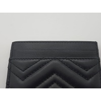 Gucci GG Marmont Black Leather Card Holder Authentic Designer Wallet