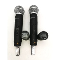 Power Dynamics PD722 Wireless Microphone System 2 Mics Receiver Case Kit
