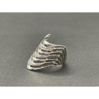 Ladies 9ct White Gold 7 Layer Diamond Ring