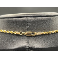 Ladies 9ct Yellow Gold Twist Rope Necklace