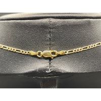 Unisex 14ct Yellow Gold Figaro Link Necklace