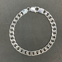 Mens 925 Sterling Silver Curb Link Bracelet