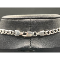 Mens 925 Sterling Silver Curb Link Necklace